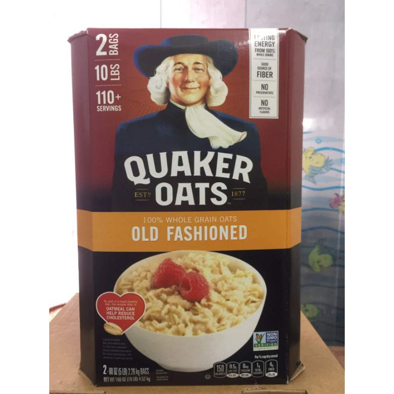 Yến Mạch Quaker Oats thùng 4,52kg ( Cán dẹt)