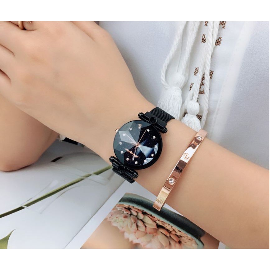 [ Big Sale Mua 1 Nhận 4] Đồng Hồ Nữ Khoá Nam Châm Cao Cấp Mobangtuo 2018 Chính Hãng Đính Đá Hai Bên Dây Sang Trảnh | BigBuy360 - bigbuy360.vn