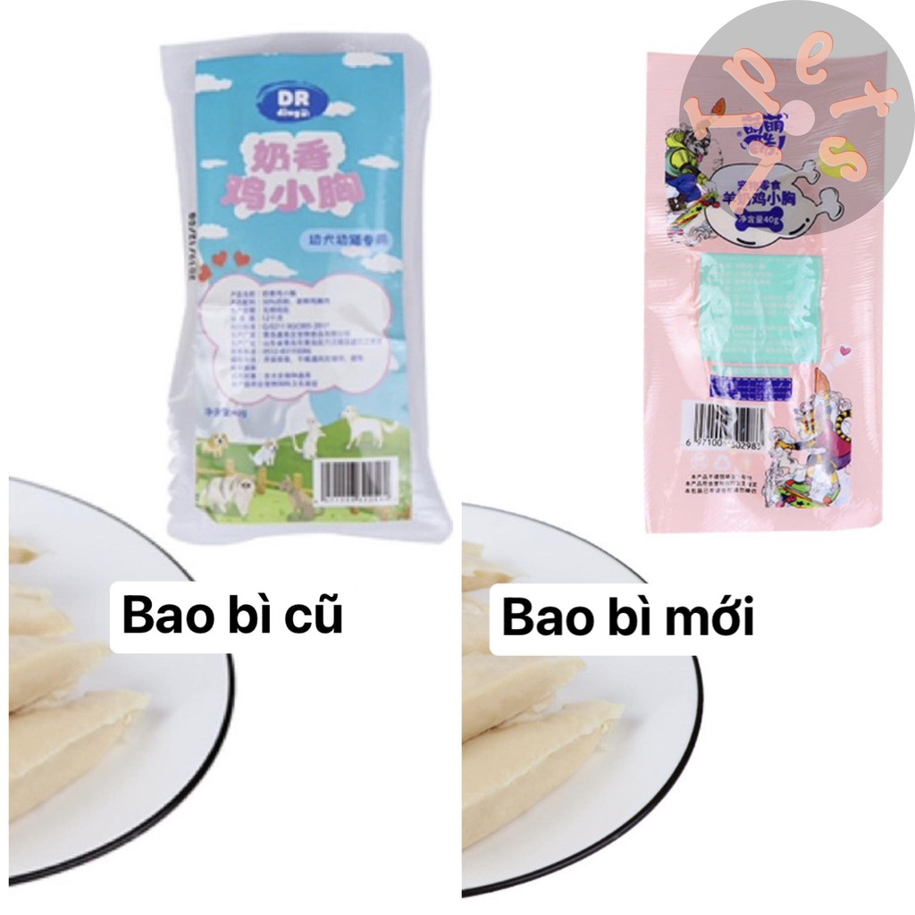 ỨC GÀ SỮA DÊ CHO CHÓ MÈO CON VÀ TRƯỞNG THÀNH GÓI 40g