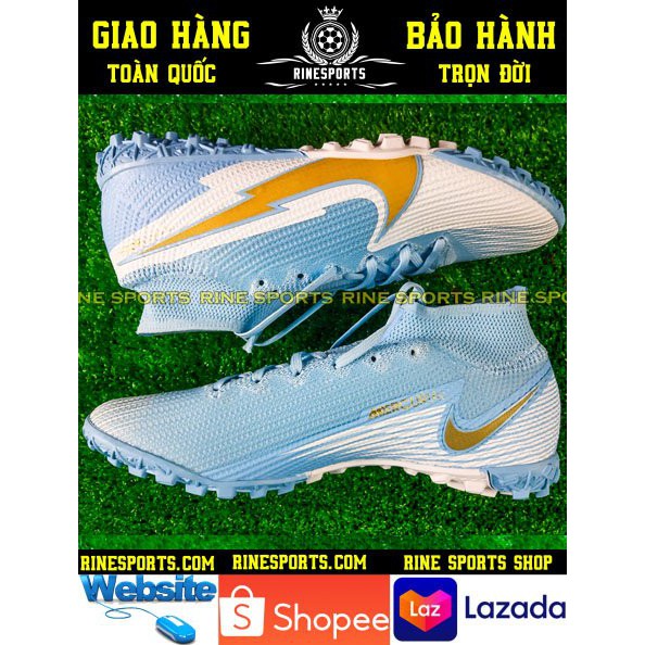 (HÀNG THAILAND) GIÀY BÓNG ĐÁ SÂN CỎ NHÂN TẠO 𝗡𝗶𝗸𝗲 Mercurial Superfly xanh ngọc.TF.CAM KẾT Y HÌNH-CAM KẾT HÀNG