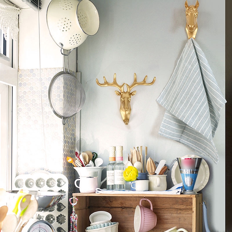 Móc Treo Đồ Gắn Tường Hình Sừng Động Vật DIY