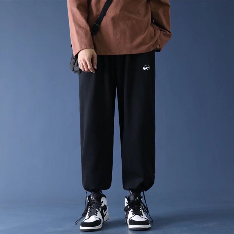 Quần jogger cotton ống rộng phong cách Hàn Quốc thời trang