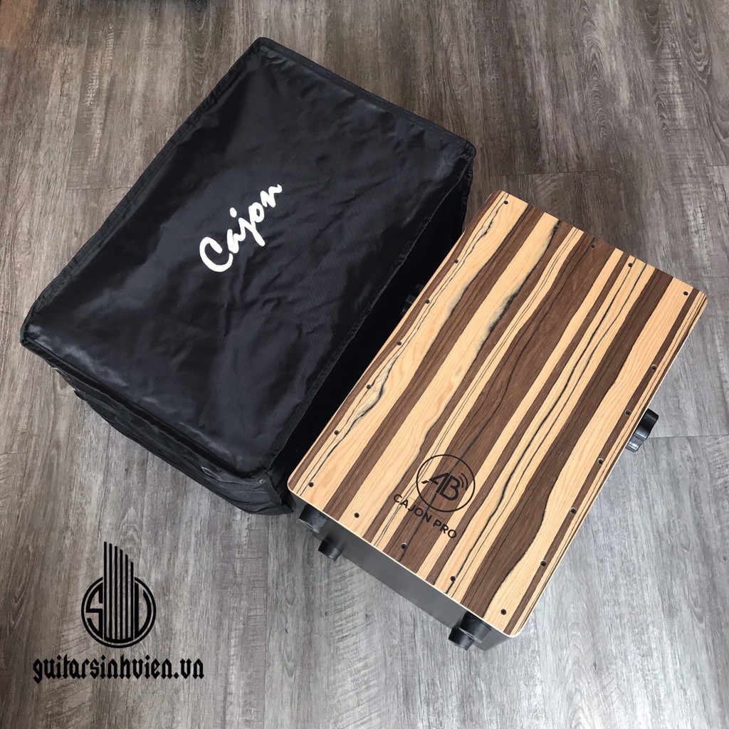 Trống cajon AB có tay chỉnh kèm bao - bảo hành 1 năm