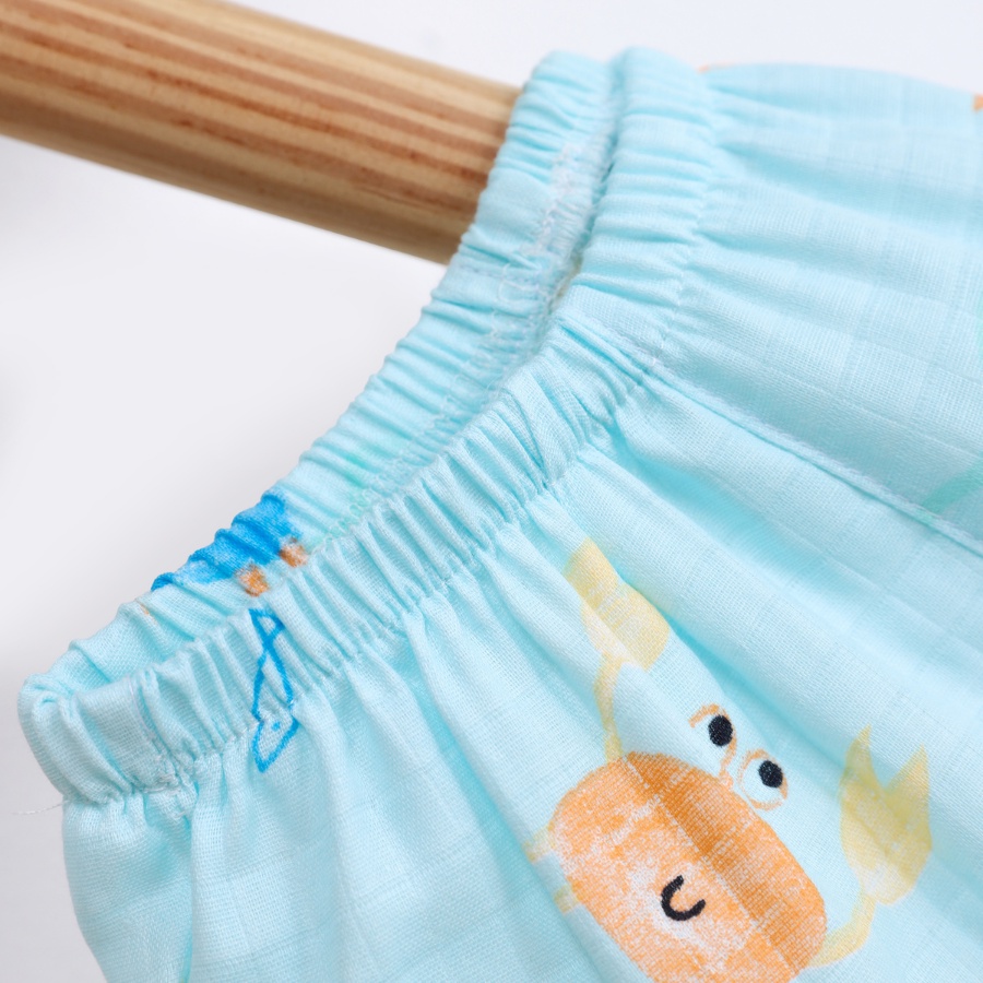 Đồ ngủ dài tay cho bé trai, bé gái vải cotton xô hai lớp Áo Lá Homewear, pijama cho bé từ 10kg - 30kg