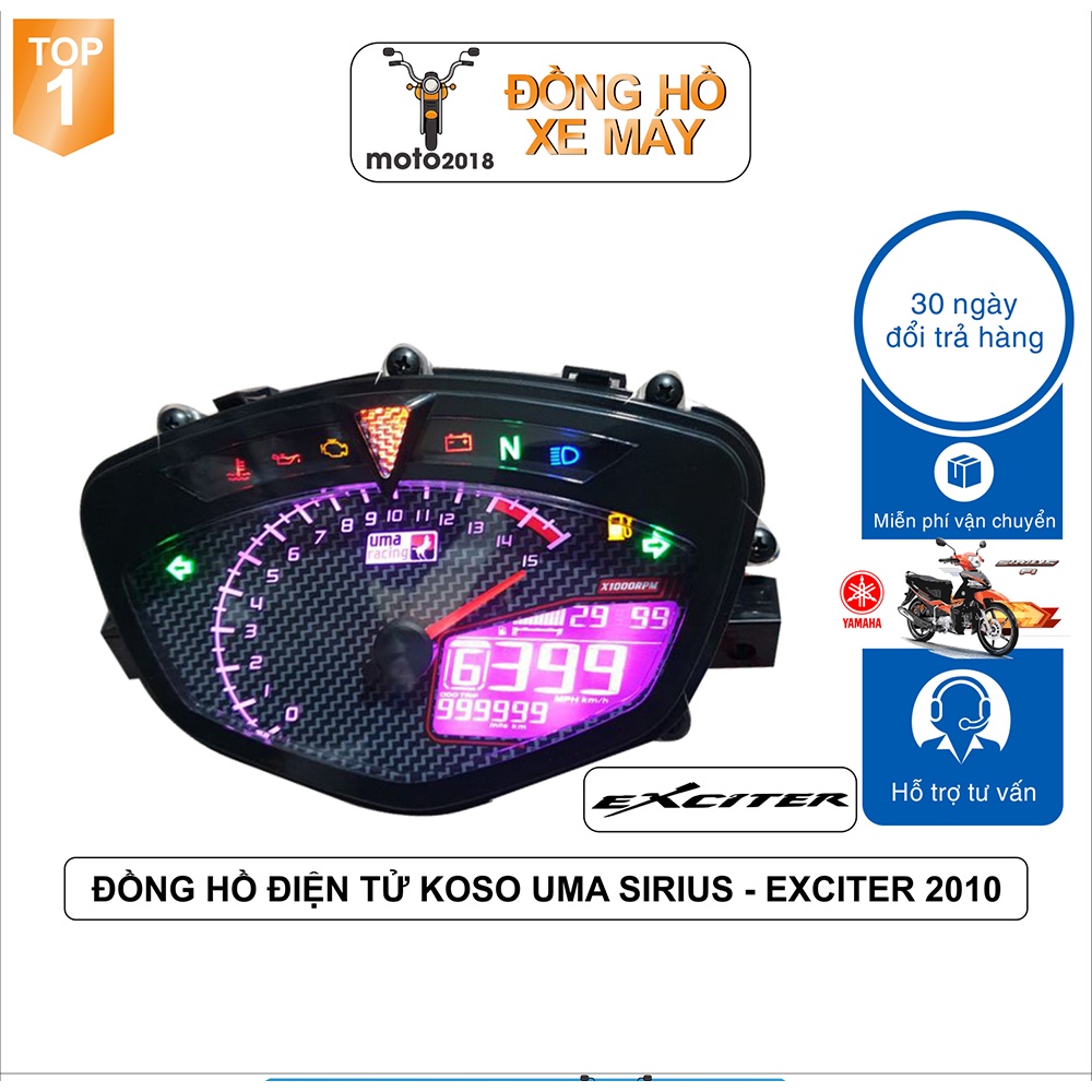 Đồng hồ điện tử koso UMA Racing cho xe Sirius - Exciter - A1339