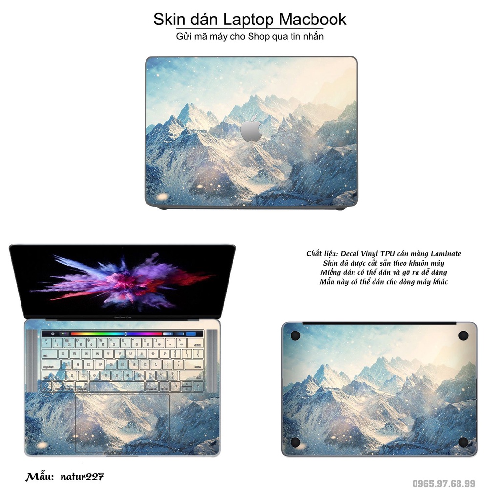 Skin dán Macbook mẫu thiên nhiên (đã cắt sẵn, inbox mã máy cho shop)