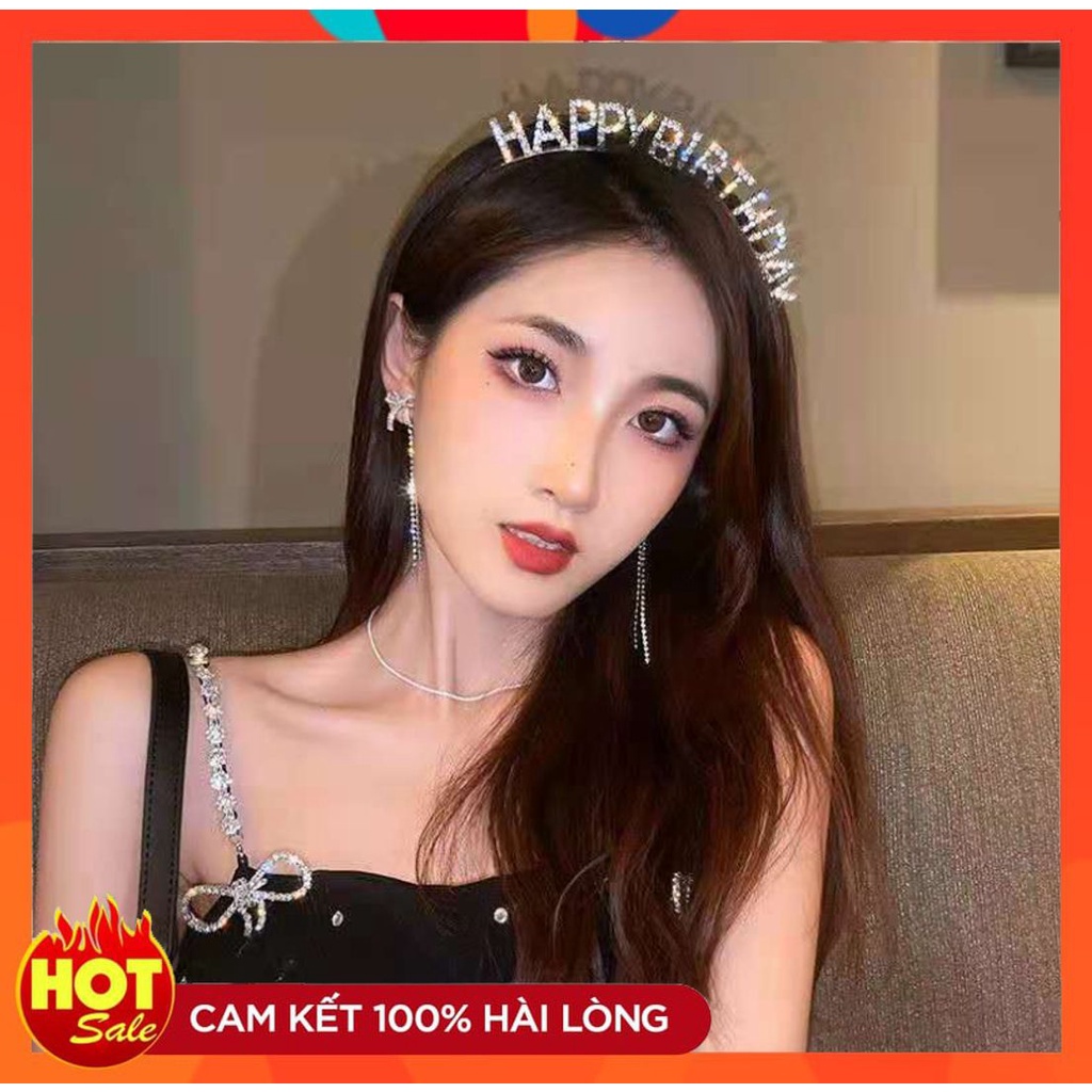 [CÓ SẴN] BĂNG ĐÔ SINH NHẬT HAPPY BIRTHDAY ĐÍNH ĐÁ THỜI TRANG CÁ TÍNH NỔI BẬT PHONG CÁCH SANG CHẢNH 221BD001