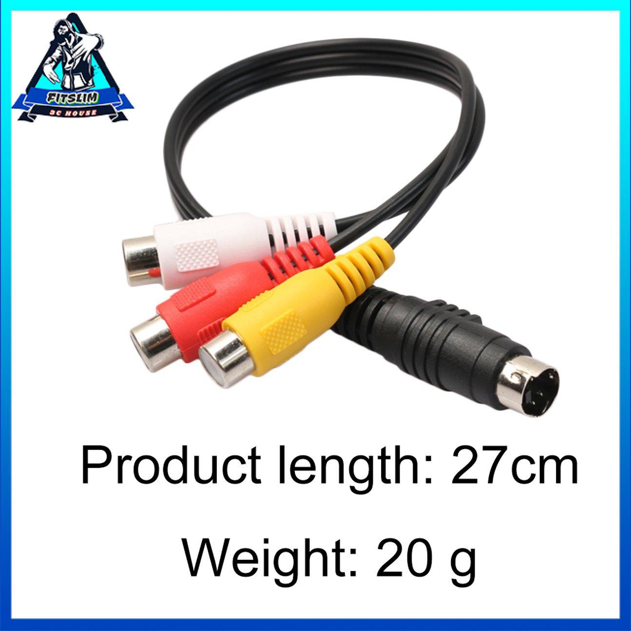 Cáp Chuyển Đổi 4 Pin S-Video Sang 3 Rca Cho Laptop