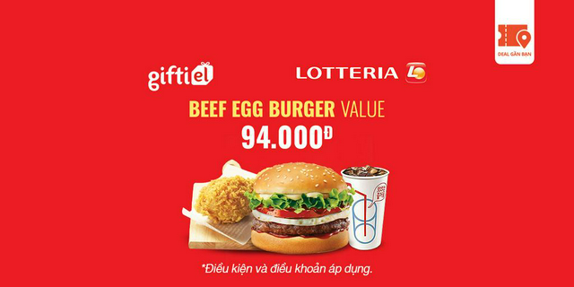 E-Voucher Lotteria Beef Egg Burger Value