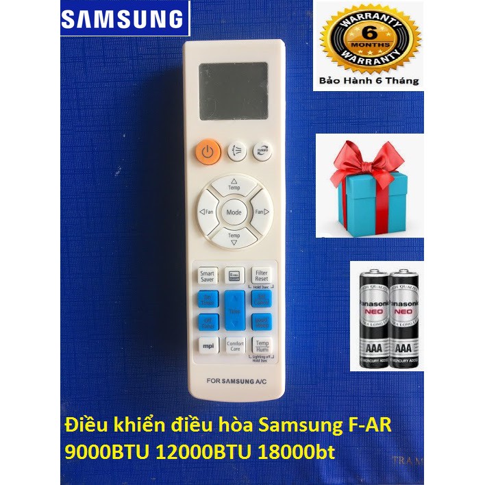 Combo 2 cái Remote Điều khiển điều hòa Samsung nút cam F-AR 9000BTU 12000BTU 18000btu