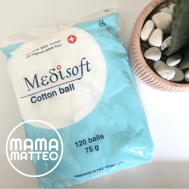 Set 120 Quả Cầu Cotton 75gram Màu Xanh Dương