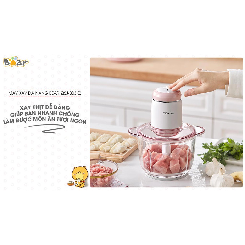 Máy xay thực phẩm cho trẻ em Bear LLJ-C04J. (Máy Xay Ép Đa Năng)