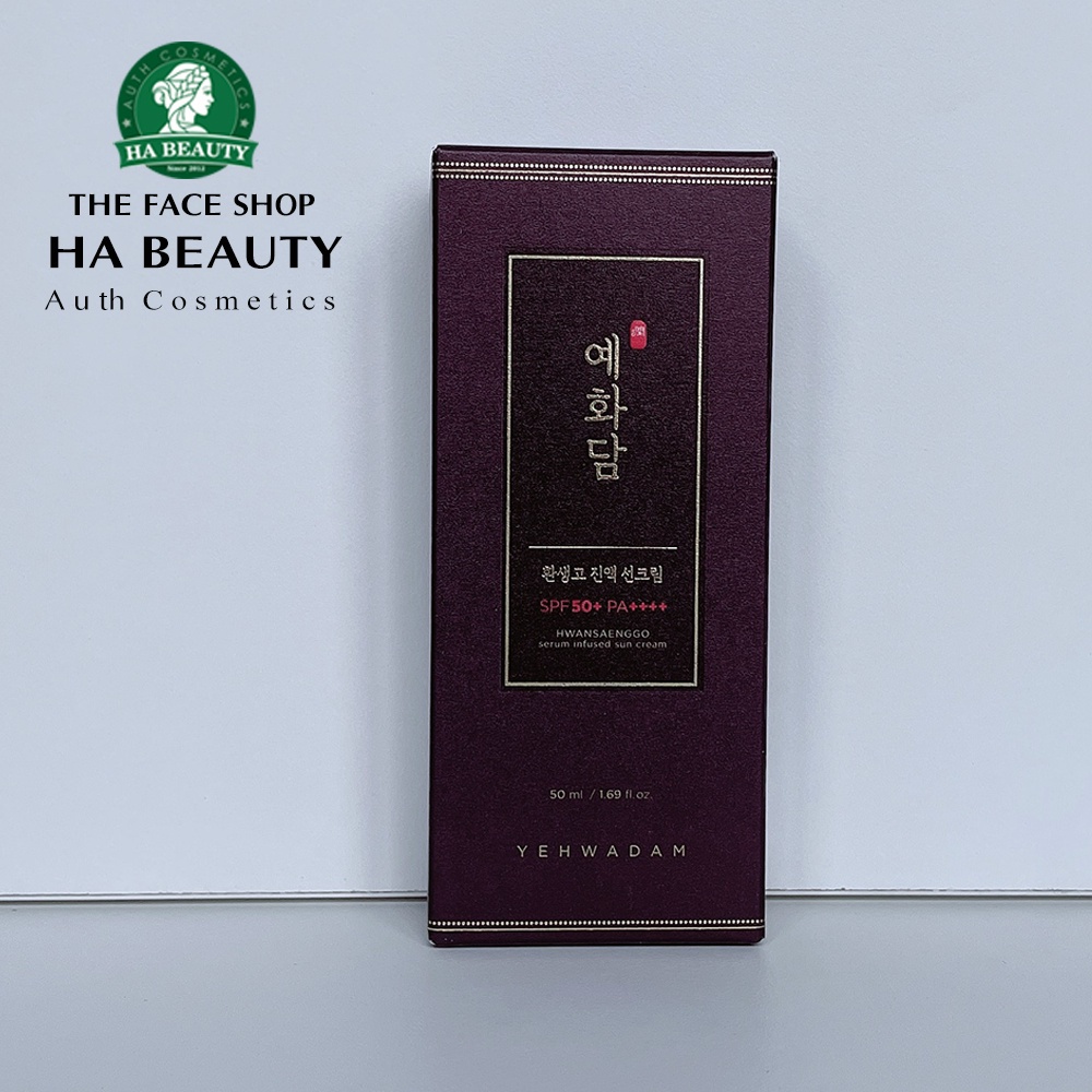 Kem chống nắng chống lão hóa The Face Shop dưỡng trắng da Yehwadam Hwansaenggo Serum Infused Sun Cream SPF50+PA+++ 50ml
