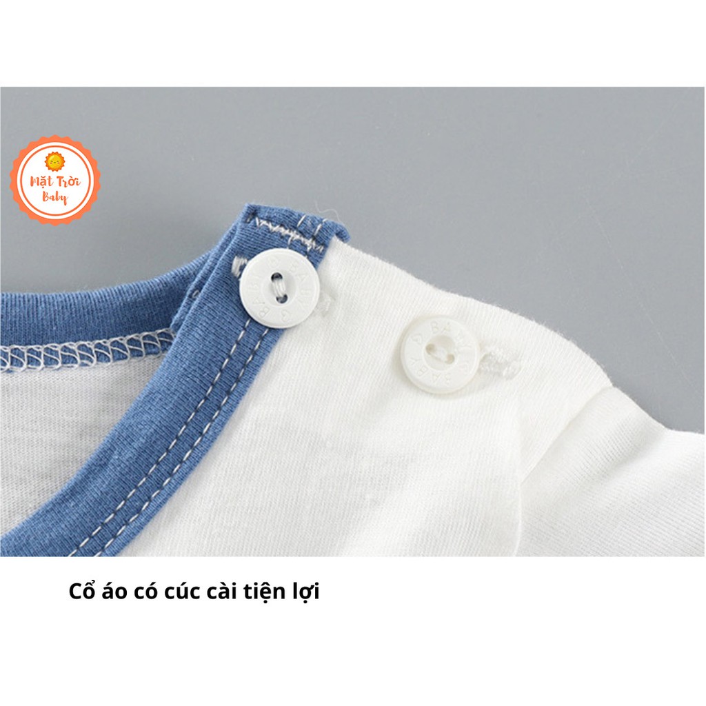 Bộ Cộc Tay Bé Gái Chất Cotton Thoáng Mát Cho Bé Từ 3 Tháng Đến 4 Tuổi