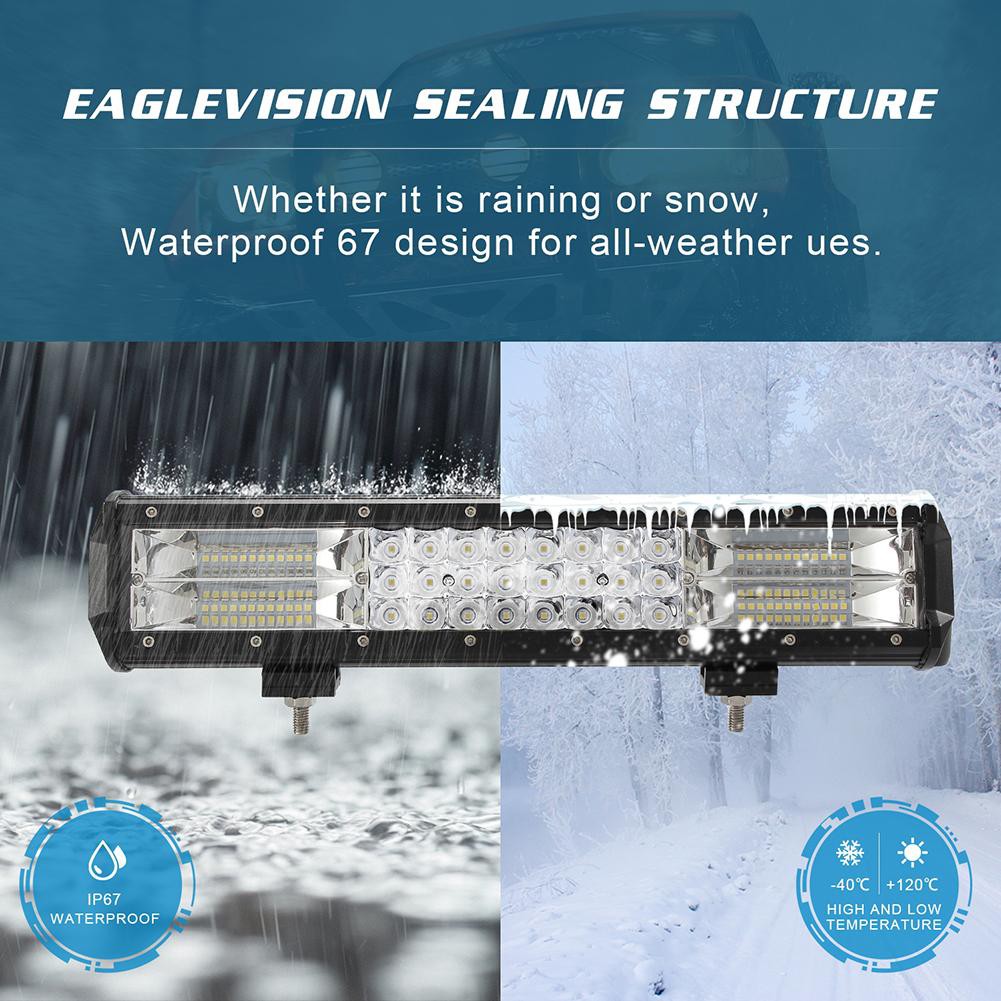 Đèn led Bar 3 hàng Trắng 40cm   Đèn gầm led bar 3 hàng Trắng  dài 40cm