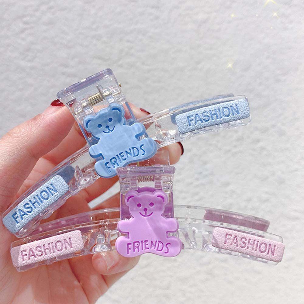 Kẹp Tóc Hình Gấu Hoạt Hình Bằng Acrylic Đáng Yêu VANES1