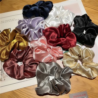 ✨1 dây buộc tóc bằng lụa satin co giãn 10 màu tùy chọn