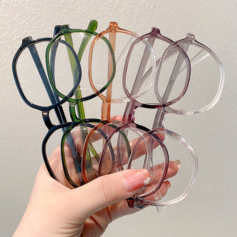 Kính Mắt Gọng Tròn Siêu Nhẹ Không Viền Màu Gradient Phong Cách Hàn Quốc Thời Trang Cho Nữ