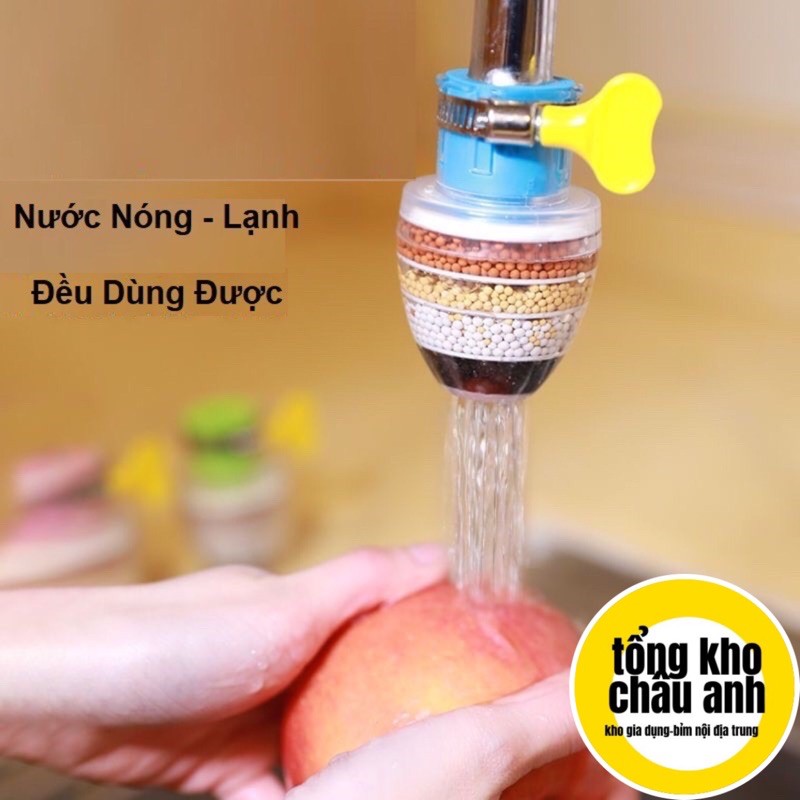 Đầu Lọc Nước Trực Tiếp Tại Vòi 6 Tầng Lọc V4 - Lọc Nước Mini 6 Tầng Có Co Tăng Giảm Gắn Được Mọi Loại Vòi