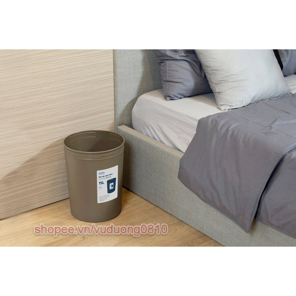 Combo 02 Sọt rác tròn Inochi 10L - ion Ag+ kháng khuẩn khử mùi