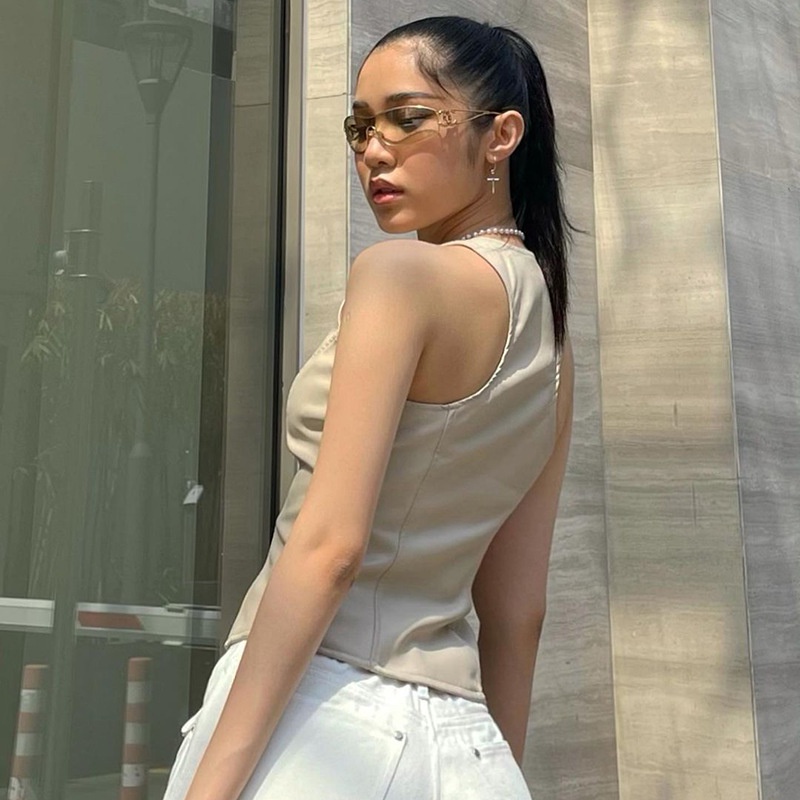 DUNEA Áo không tay thiết kế quyến rũ gợi cảm cho nữ