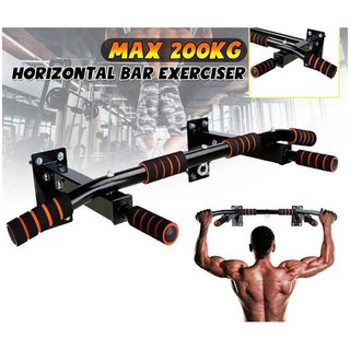 Xà đơn gắn tường p90x đen_queensport (Mẫu mới có 6 mút tay cầm)Xà đơn đa năng Wall Pull Up Bar P90X
