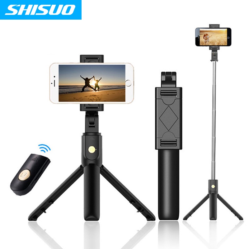 ❈Shi Suo Bluetooth Tripod K07K10 Selfie Stick có thể tháo rời điều khiển từ xa cầm tay Huaqiangbei Selfie Stick Live
