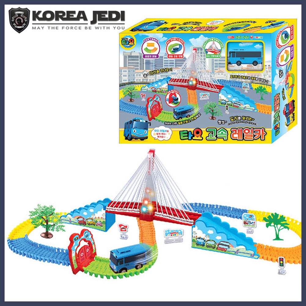 ★Little Bus Tayo★ Xe ô tô chở hàng tốc độ cao có giai điệu nhạc nền nhạc nền nhạc kịch cầu nhẹ với xe đường ray xe buýt Tayo 1pc cho trẻ em