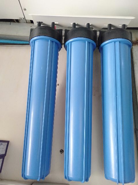 Giá sắt gắn 3 cốc. Dành cho bộ lọc nước thô đầu nguồn
