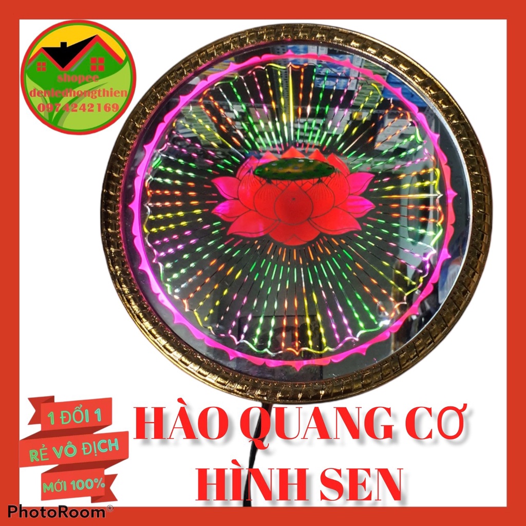 Đèn hào quang led hình hoa sen và hình vạn