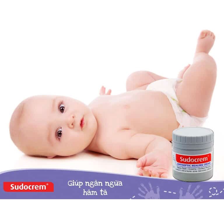 Kem chống hăm Sudocrem 60g dịu vết hăm hiệu quả, làm liền da, chống sưng đỏ làm mềm, mịn và trơn da cho bé - Herbaby