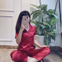 Bộ lụa tay cộc quần dài