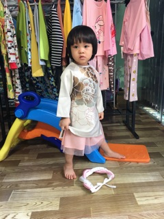 Áo dài gấm Nhật ( ảnh thật )