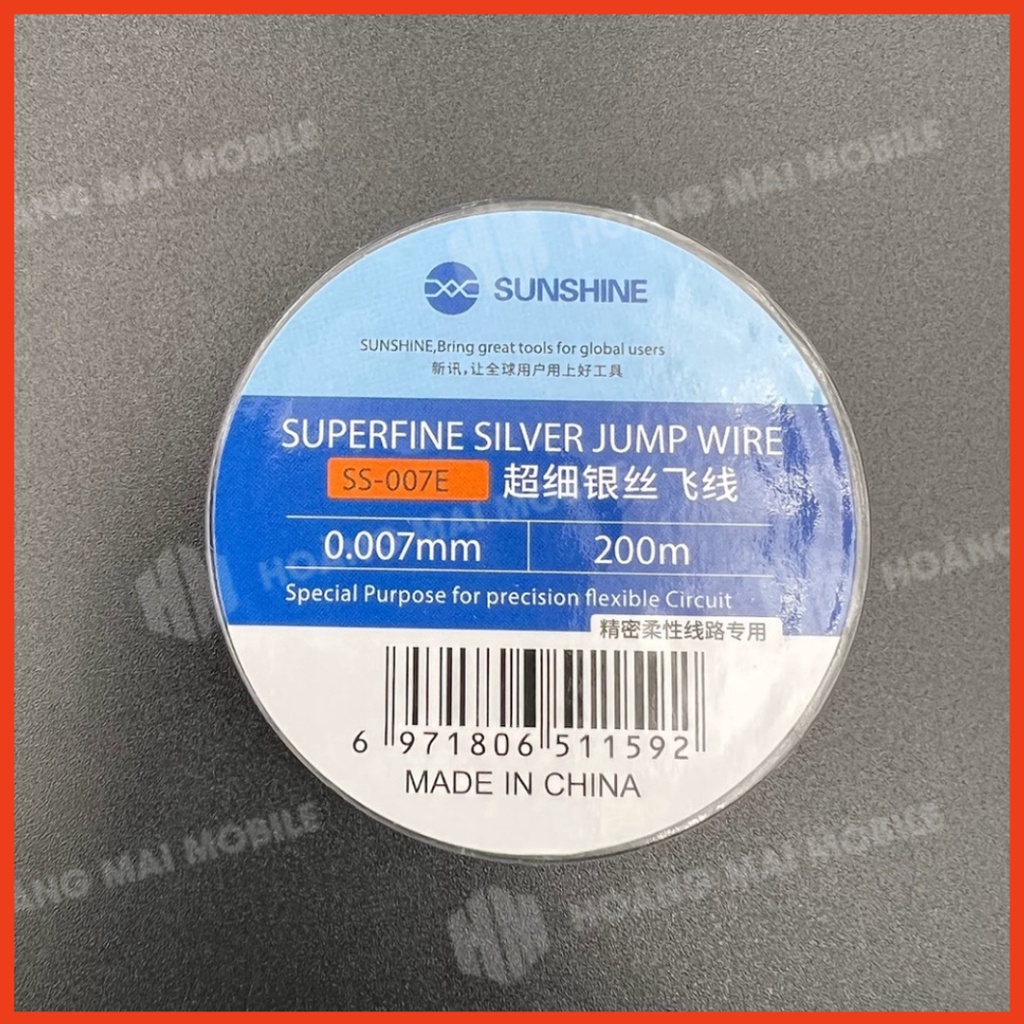 Dây đồng câu mạch Sunshine SS-007E cỡ 0.007 và 0.009mmx200m tráng bạc
