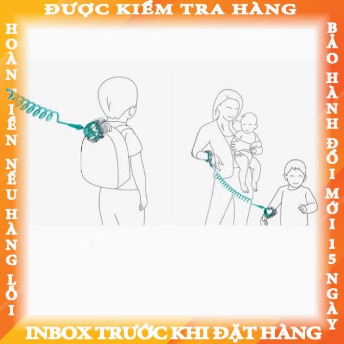 Dây Đai Chống Lạc Cho Bé Dây Tập Đi Cho Trẻ Hàng Cao Cấp,Đầu xoay 360 độ, Dài 2.5m cauly