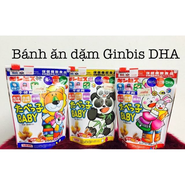 (Sỉ_ lẻ) [Date mới nhất] BÁNH GINBIS DHA HÌNH CON VẬT_ Bánh quy ăn dặm cho trẻ từ 1 tuổi 63g