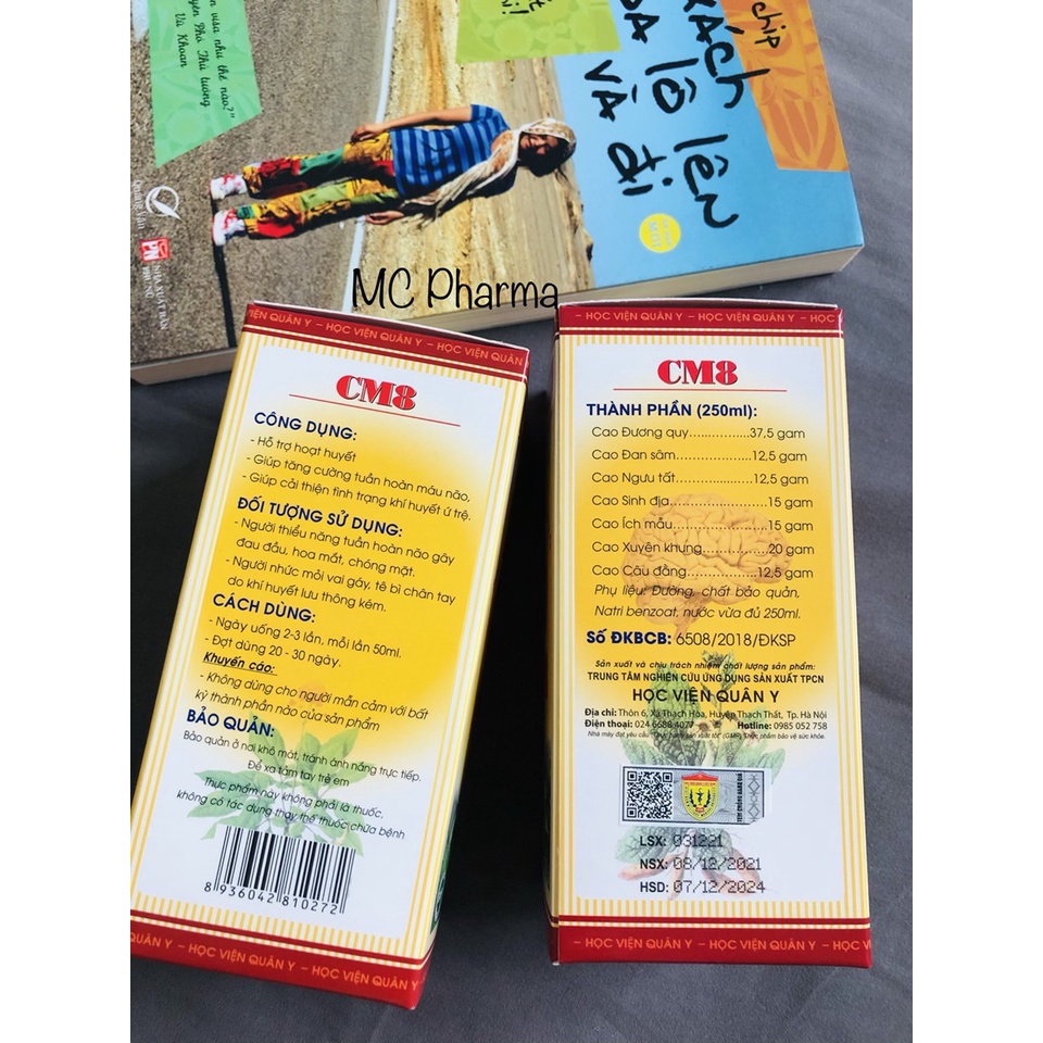 {Chính Hãng} Ích trí kiện não CM8 Học viện quân y {Giúp giảm đau đầu, hoa mắt, chóng mặt, suy giảm trí nhớ}