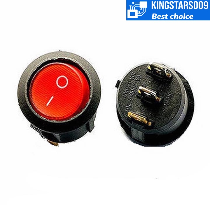 Công tắc tròn có đèn led 6A/250V KCD1