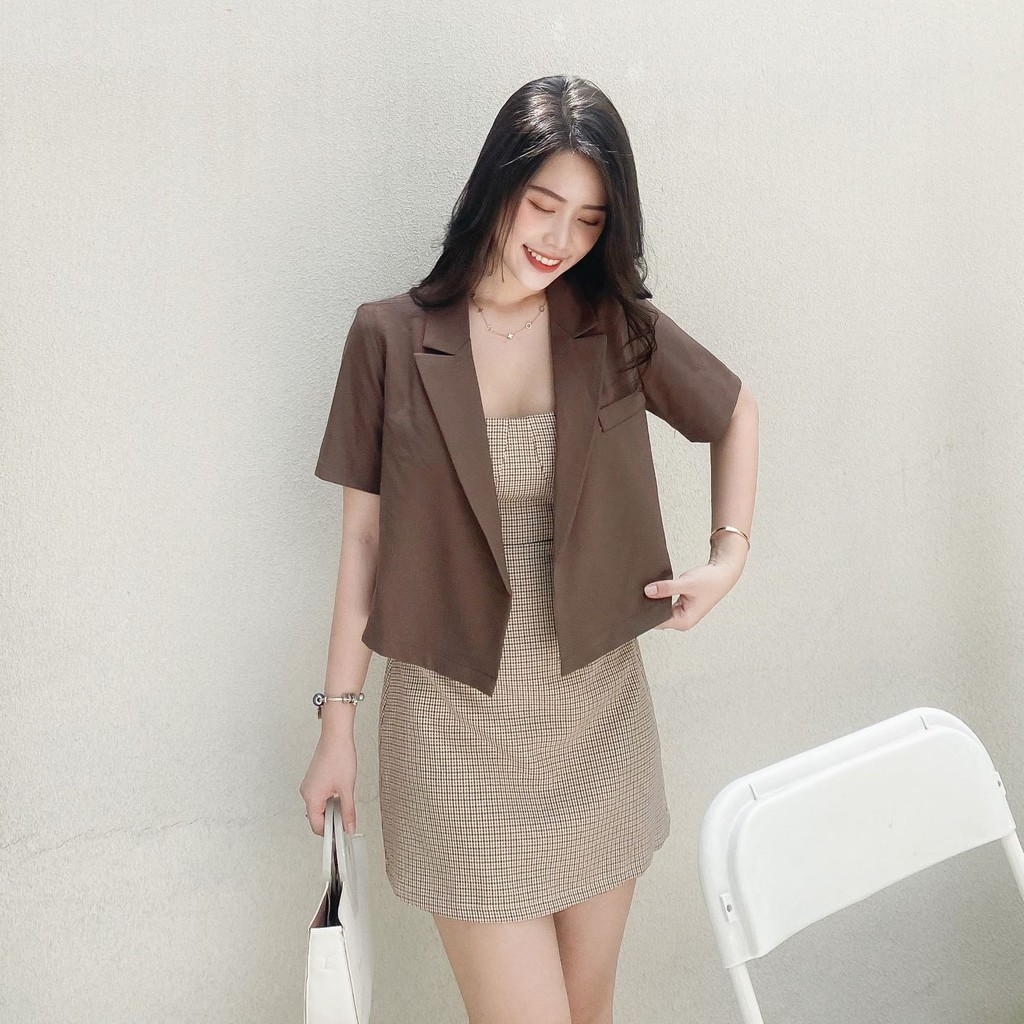 ÁO BLAZER LỬNG ZAREEN BLA03 NÂU