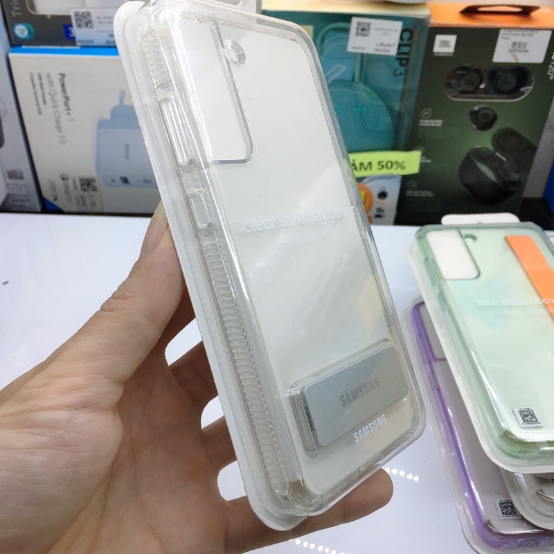 Chính hãng nguyên seal - Ốp lưng Samsung Galaxy S21 FE Clear Standing Cover