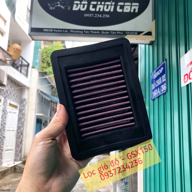 Lọc gió GSX150- ( vệ sinh xài lại được)