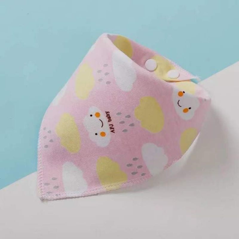 Ninikids: Khăn quàng cổ cotton 2 lớp( có 2 nấc cúc bấm) khăn tam giác, đồ dùng cho bé