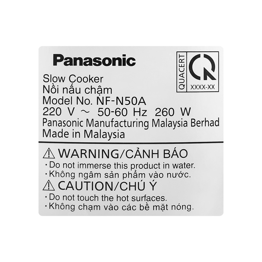 Nồi nấu chậm Panasonic NF-N51AWRA  - Hàng chính hãng - Bảo hành 12 tháng