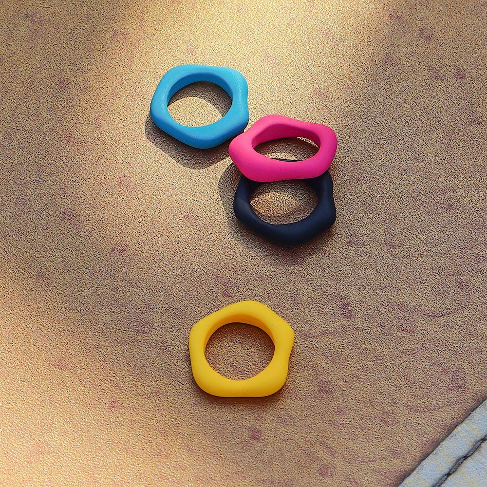 Bộ 4 Nhẫn Nhựa Acrylic Màu Sắc Ngọt Ngào Thời Trang Cho Nữ