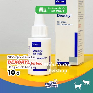 Nhỏ viêm rận tai chó mèo Virbac Dexoryl [10g]