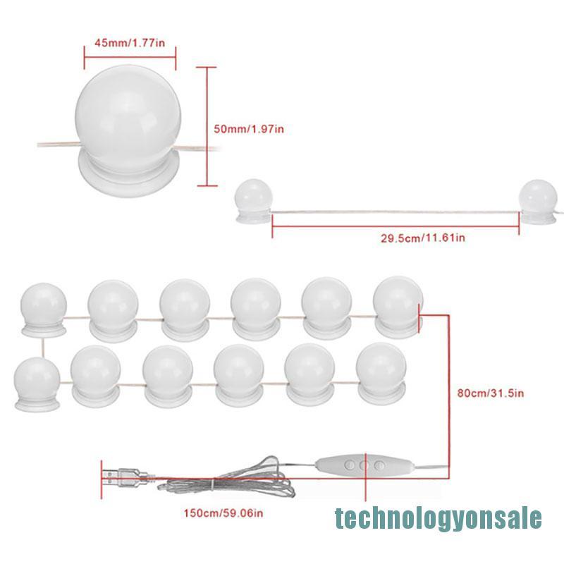 Gương Trang Điểm Để Bàn Có Đèn Led Tiện Lợi