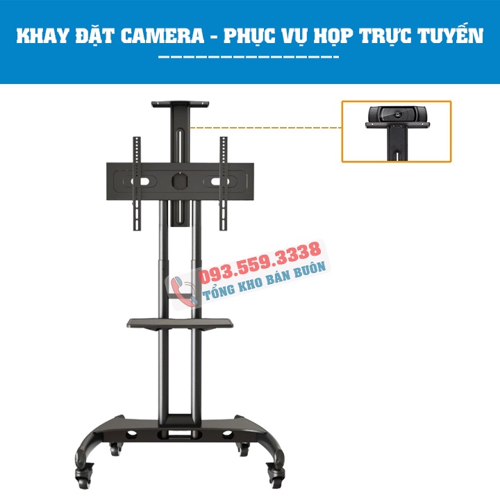 Giá Treo Tivi Di Động NB AVA1500 32 - 55 - 65 - 70 Inch - Giá Treo Tivi Có Bánh Xe - Chuyên Dụng Hội Nghị Trực Tuyến
