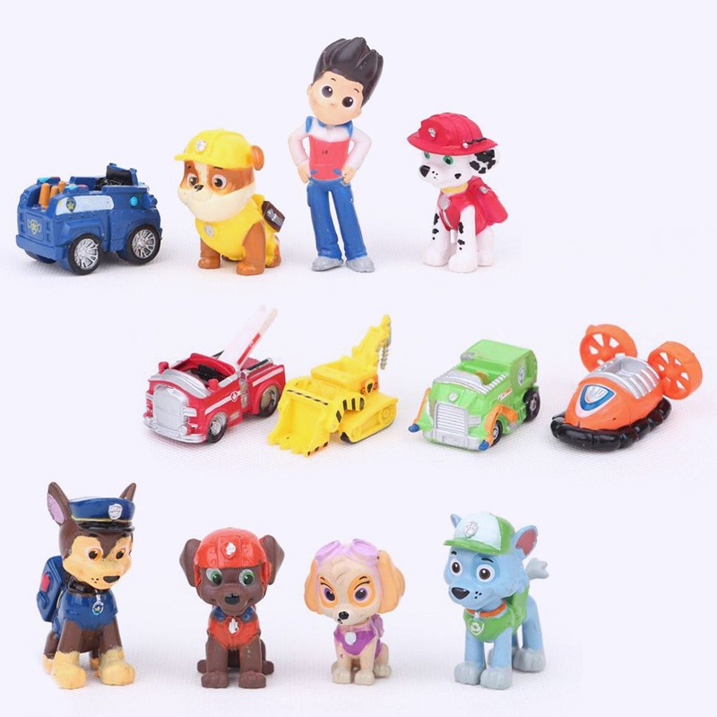 12 Miếng Paw Patrol Paw Patrol Paw Patrol Đóng góp lớn Bộ mô hình búp bê Hình Quần áo Đồ chơi trẻ em