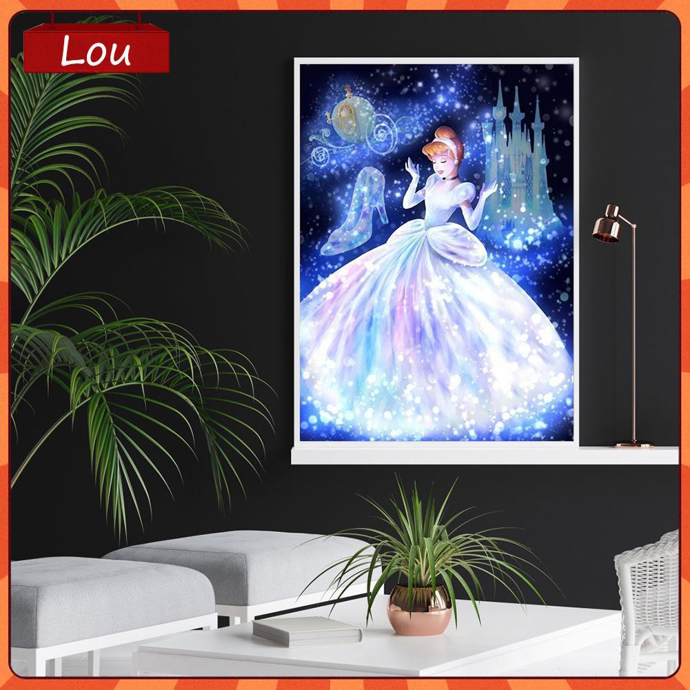 Bộ Tranh Đính Trang Trí Hình Lọ Lem 5d Diy