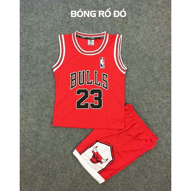 BỘ TRẺ EM BÓNG RỔ NBA BULL VÀNG